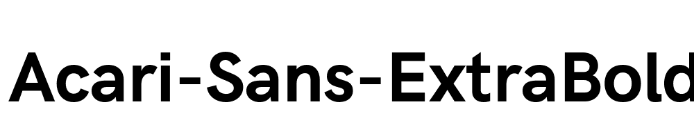 Acari-Sans-ExtraBold