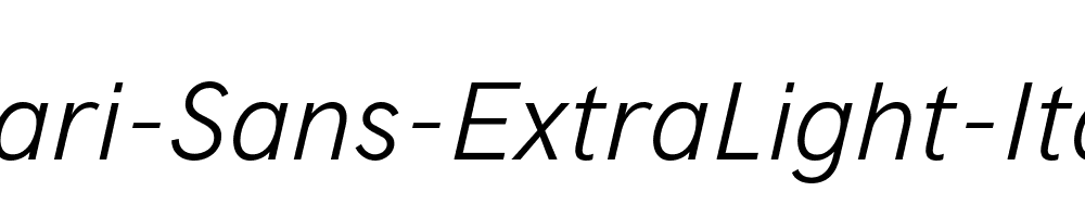 Acari-Sans-ExtraLight-Italic