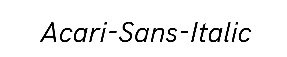 Acari-Sans-Italic