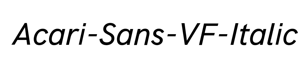 Acari-Sans-VF-Italic