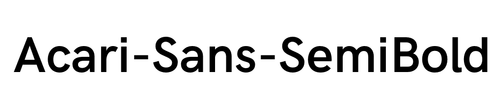 Acari-Sans-SemiBold