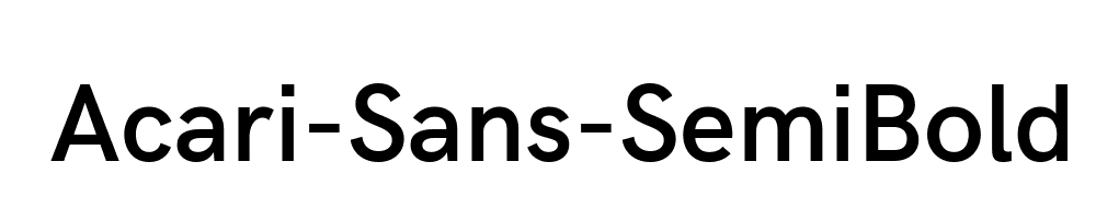 Acari-Sans-SemiBold