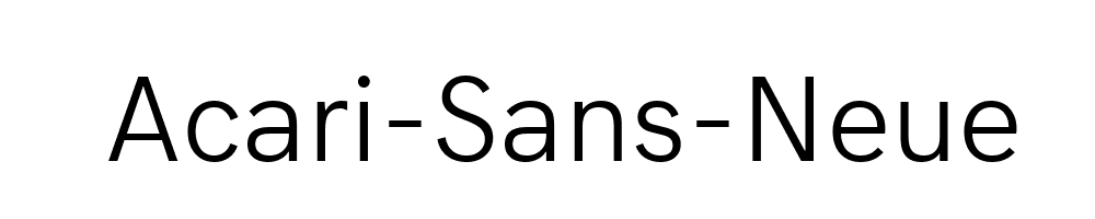 Acari-Sans-Neue