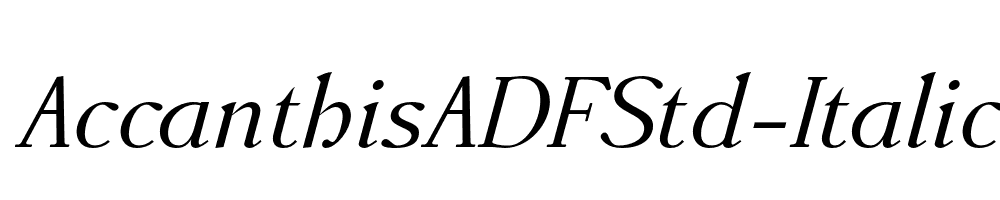 AccanthisADFStd-Italic