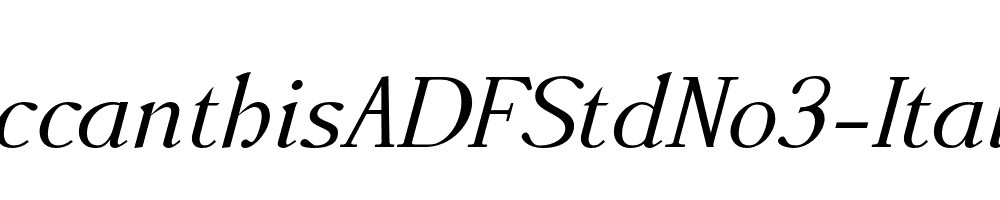 AccanthisADFStdNo3-Italic