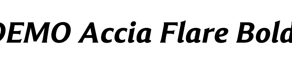 FSP DEMO Accia Flare Bold Italic