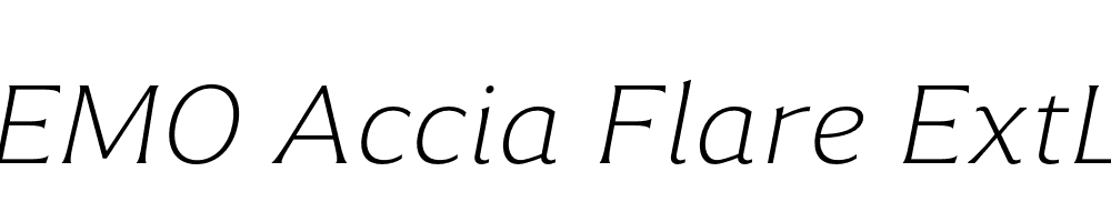 FSP DEMO Accia Flare ExtLt Italic