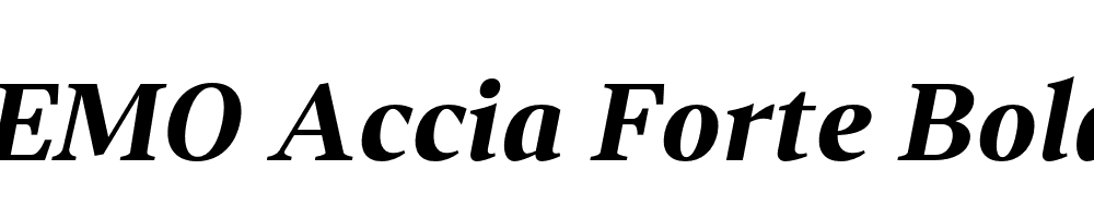 FSP DEMO Accia Forte Bold Italic