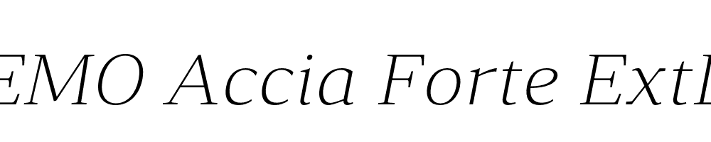 FSP DEMO Accia Forte ExtLt Italic