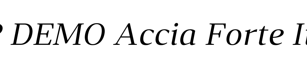 FSP DEMO Accia Forte Italic