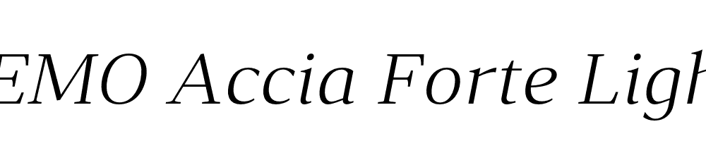 FSP DEMO Accia Forte Light Italic