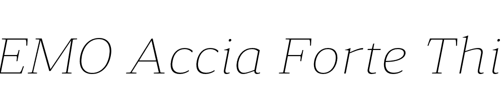 FSP DEMO Accia Forte Thin Italic