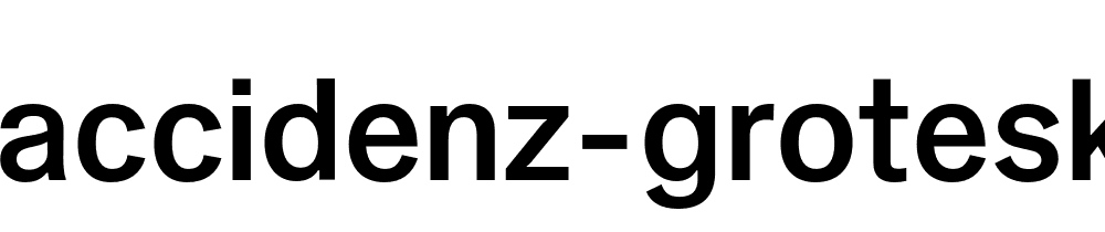 Accidenz Grotesk