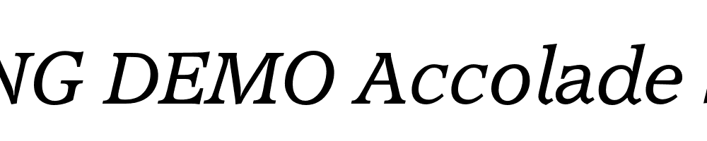  DEMO Accolade Serial Italic