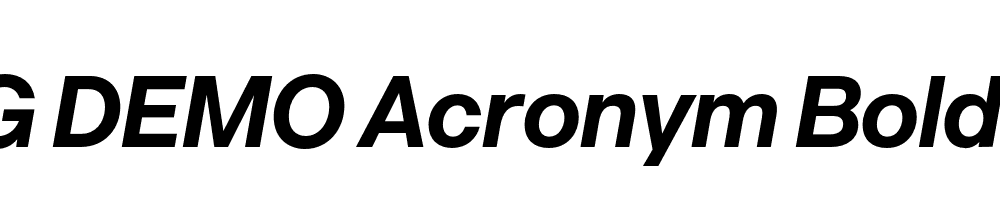  DEMO Acronym Bold Italic Regular