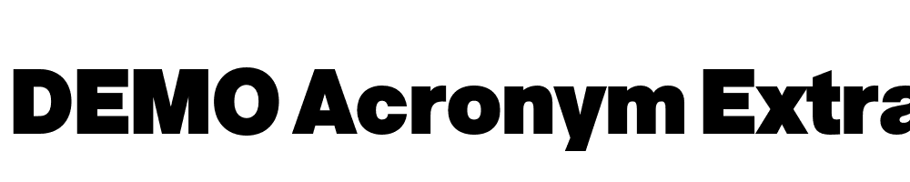  DEMO Acronym Extrablack Regular