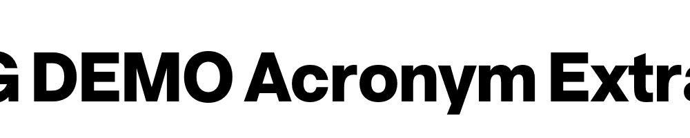  DEMO Acronym Extrabold Regular