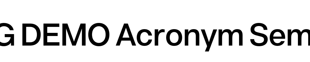  DEMO Acronym Semibold Regular