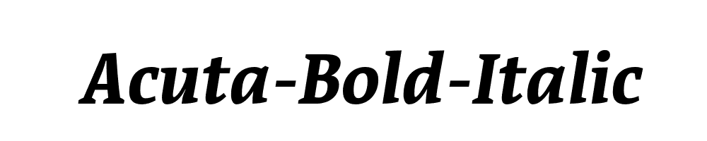 Acuta-Bold-Italic