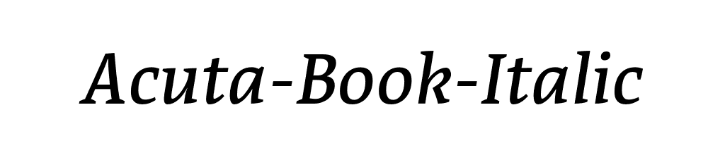 Acuta-Book-Italic