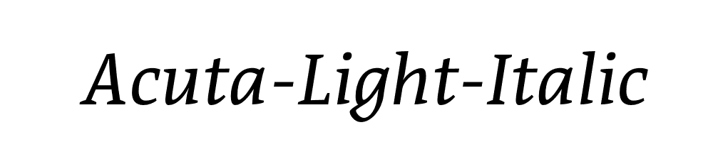 Acuta-Light-Italic