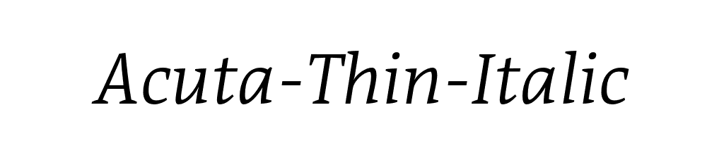 Acuta-Thin-Italic