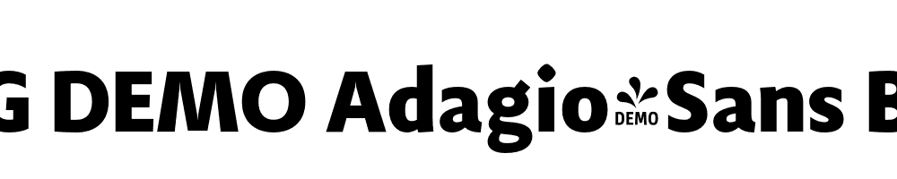  DEMO Adagio_Sans Black Regular