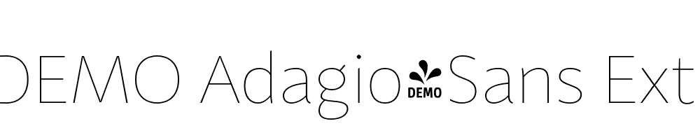  DEMO Adagio_Sans ExtraLight Regular