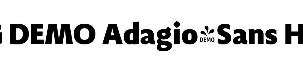  DEMO Adagio_Sans Heavy Regular