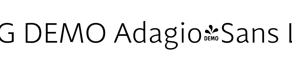  DEMO Adagio_Sans Light Regular