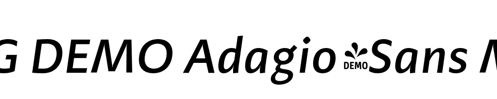  DEMO Adagio_Sans Medium Italic