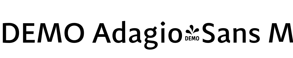  DEMO Adagio_Sans Medium Regular