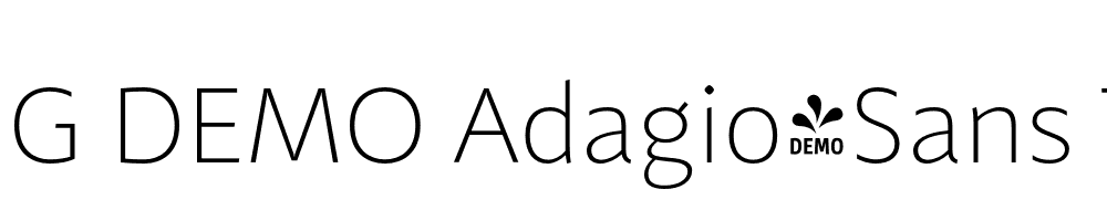  DEMO Adagio_Sans Thin Regular