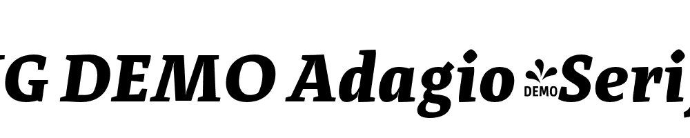  DEMO Adagio_Serif Black Italic