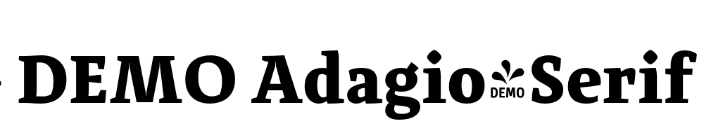  DEMO Adagio_Serif Black Regular