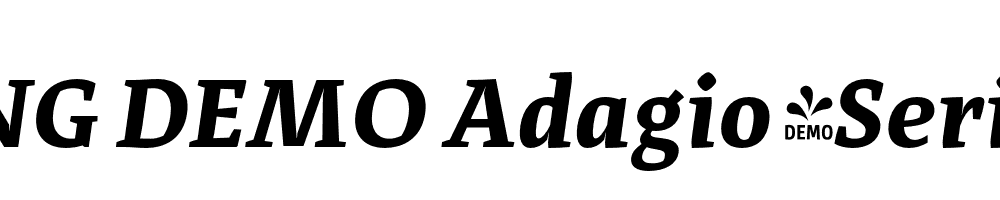  DEMO Adagio_Serif Bold Italic