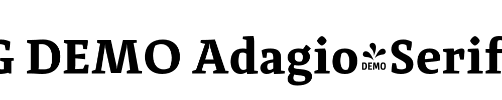  DEMO Adagio_Serif Bold Regular