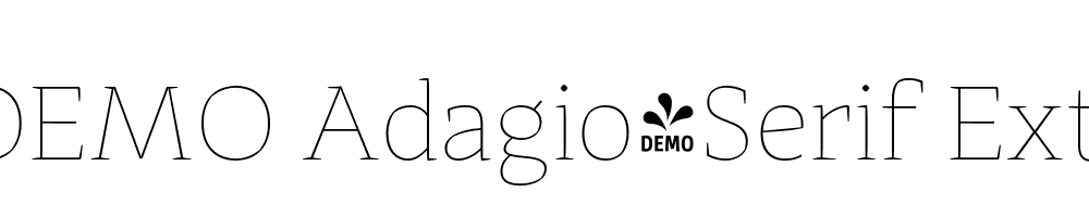  DEMO Adagio_Serif ExtraLight Regular