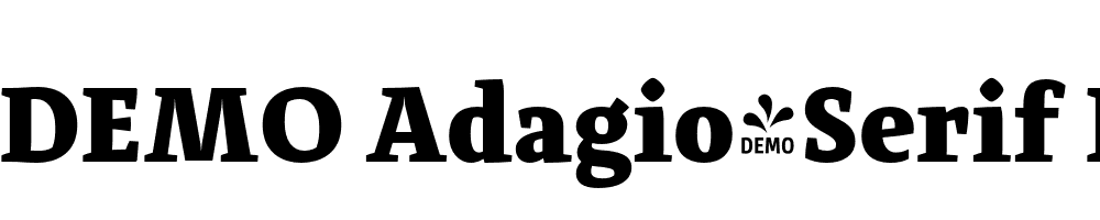  DEMO Adagio_Serif Heavy Regular