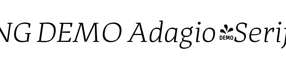  DEMO Adagio_Serif Light Italic