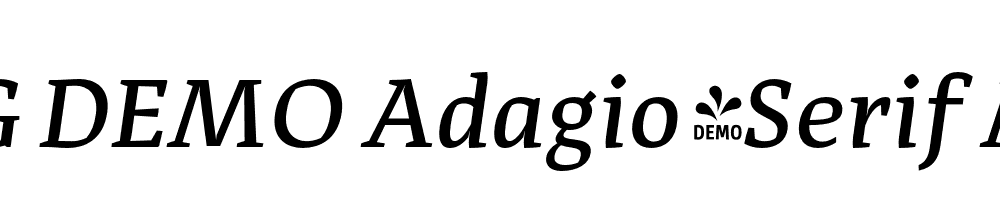  DEMO Adagio_Serif Medium Italic