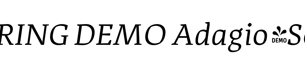  DEMO Adagio_Serif Italic