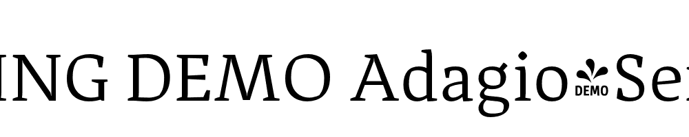  DEMO Adagio_Serif Regular