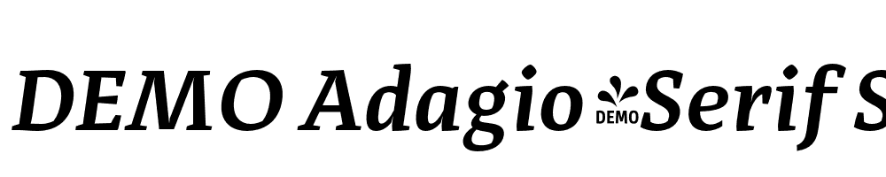  DEMO Adagio_Serif SemiBold Italic