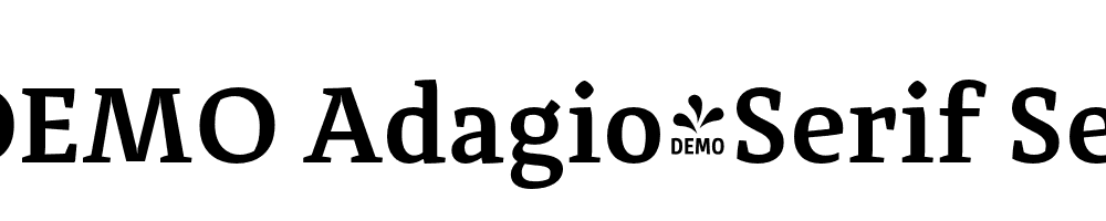  DEMO Adagio_Serif SemiBold Regular