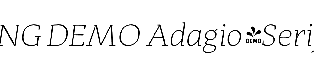  DEMO Adagio_Serif Thin Italic