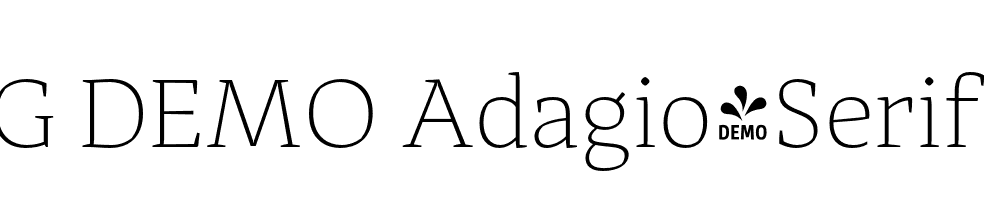  DEMO Adagio_Serif Thin Regular