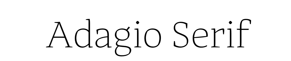 Adagio Serif