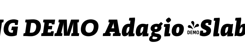  DEMO Adagio_Slab Black Italic