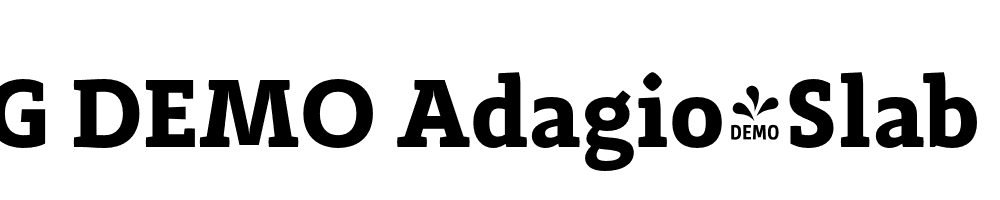  DEMO Adagio_Slab Bold Regular